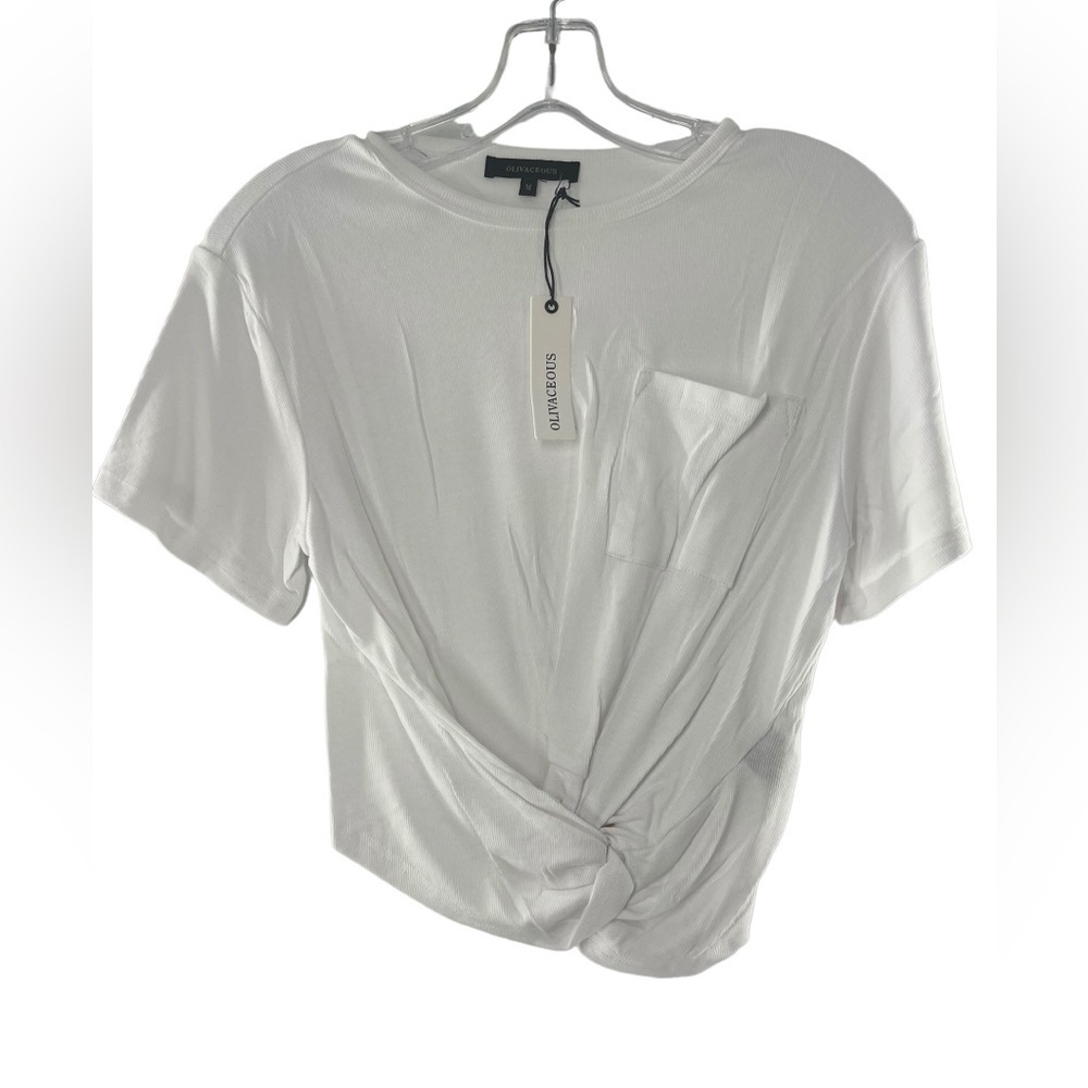 NWT Olivaceous White Twist Front Top M